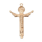 Holy Trinity Gold Plated Sterling Silver Crucifix Medal Necklace  18 chain Boxed