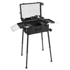 Easyinbeauty 22   Aluminum Trolley Rolling Makeup Train Case Led Light Mirror