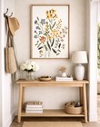       new Bp Home Textile Embroidered Wall Art Wildflower Botanical Decor 18   x26   