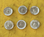 6 Authentic Silver Tone Metal Chanel Buttons