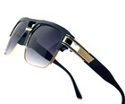 Sunglasses Elegant Retro Hip Hop Style Rapper Blue Male Flat Lens Retro Classic