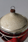 Vintage Antique Blown Glass Tiered Mica Drop Christmas Ornament Germany