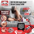 Nail Dryer Lamp Ultraviolet Uv Light Led Gel Polish Manicure Curing Machine 54w