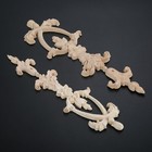 Vertical Applique Onlay Dyes Easily Oak Wood Diy Decor Unpainted Wooden Carved