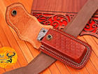 Custom Handmade Pure Cow Leather Sheath For 5  Folding Knife Survival Edc 1362