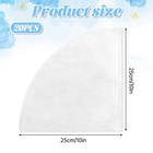 20 Pcs 10 Inch Fryer Oil Filter  Non Woven Cooking Deep Regular  White