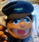 Melissa   Doug Police Officer Cop Plush Hand Puppet W  Stick Used