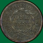 1854 Braided Hair Large Cent Extremely Fine Xf Coin  Corrosion  41905