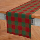 Solino Home 100  Pure Linen Table Runner 14 X 144 In Red And Green Check