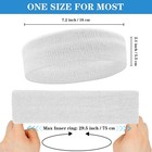 4 Pack Sweatbands Sports Headband For Men And Women  Moisture Wicking White 