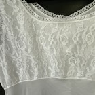 Vtg Girls Full Slip Size 14 White Nylon Lace Art Mode Girls Slip