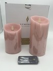 Luminara Real Flame Effect Candle Pink Smooth 2 5    7  W  Remote Flameless