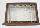 Vintage Seattle First National Bank Coin Counter Original Box Key Instructions