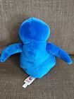 Ganz Webkinz Ice Penguin Glittery Blue Plush Hm734-no Code- Name On Tag