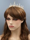 Princess Wedding Crystal Rhinestone Tiara Crown Bridal Party Pageant Gold 00269
