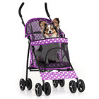 Pet Dog Stroller 4 Wheels Breathable Travel Carrier Cage Storage Basket skylight