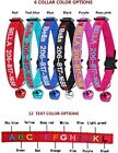 Personalized Cat Collar Kitten Puppy Embroidered Name Id Tag Adjustable And Bell