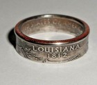 sealed  Louisiana Us State Quarter Handmade Coin Ring Or Pendant Size 4-14