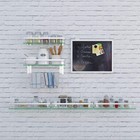 Repisa Con Toallero Barra De Ba  o Estante Flotante Para Pared Vidrio Cristal New