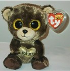 Ty Beanie Boos Darcy The Bear Paris Excl  6  New Mwmts Plush Stuffed Animal Toy 