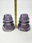  chipped  Vintage 1920s-30s Whitall Tatum Purple Glass Insulator No  1 Amethyst 