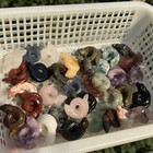 1pc Natural Quartz Snake Skull Carved Crystal Skull Reiki Healing Random
