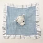 Aden   Anais Musy Mate Giraffe Cow Stars Blue White Satin Baby Lovey Blanket