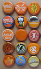 25 Different Shades Of Orange Themed Worldwide Beer soda Bottle Caps Lot 2