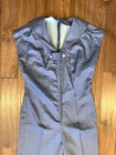 Vintage 1960s 1970s Jumpsuit Wide Leg Large Bell Bottom One Pc Faux Denim B 35