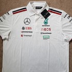 2024 Mercedes Amg Petronas F1 Men s Size Xl White Team Replica Polo Shirt Racing