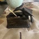 Antique   1910  Original  Iron Bird Raven  Match Dispenser