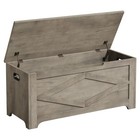 39 4  Wooden Storage Chest Bench W flip Lid Heavy Duty Toy Box For Playroom bedr