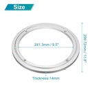 Aluminum Lazy Susan Metal Rotating Turntable 12inch Mute For Dining-table Silver