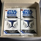2008 Topps Star Wars Clone Wars Empty Hobby Box With 4 Empty Pack Wrappers
