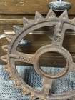 Antique Cast Iron Gear 15  Vintage Sprocket Steampunk Industrial Farm Cog Wheel