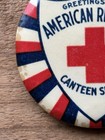 Rare Wwi Celluloid American Red Cross Canteen Service Advertising Pocket Mirror