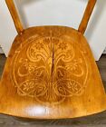 Antique F  Carton Bentwood Blonde Thonet Pressed Seat Cafe Dining Chair Rare