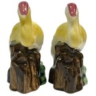 Vintage 1950s Colorful Tropical Bird Salt And Pepper Shakers - Made In Japan 