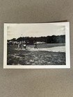 Vintage Photo Baseball Field Game Players Catcher Crowd Umpire Old Cars 1953