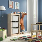 Ikea Trofast Storage Combination With Boxes  Light White Stained Pine white New