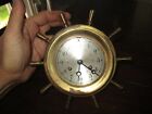 Salem Ships Bell Solid Brass 8 Day Jeweled Working Ships Wheel Clock Beautiful