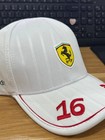 Official Ferrari F1 Charles Leclerc Miami Grand Prix White Team Hat New