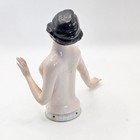 Antique Art Deco Porcelain Half Doll Flapper Made In Germany Pincushion 17030