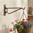 Rustic Cast Iron Swivel Wall Hook Flower Pot Basket Holder Wall Mounted 9 1 4 In