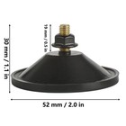 Accencyc 6 Pcs Strong Thickened Sucker Suction Cup Clear Pvc Black