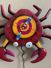 Allen Designs Wall Clock Swing Pendulum Red Crab Clock