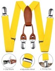 Branduce Adjustable Baby Boy Pre-tied Bow Tie And Suspenders Set Kids Yellow -a