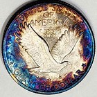1927 Standing Liberty Quarter Gem Bu   Toned Reverse Awesome Strike   Luster