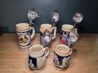 Lot Of West German Beer Stein With Pewter Lid Made In Germany