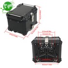 45l Black Motorcycle Top Case Tail Box Waterproof Luggage Scooter Trunk Storage